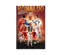 Poster 35 su tela, stella del calcio Cristiano, Ronaldo, decorazione per camera da letto, sport, ufficio, camera da letto, regalo, senza cornice, 30 x 45 cm