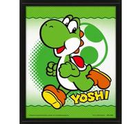 Poster 3D Pyramid International Super Mario (Mario Yoshi Flip) - Framed