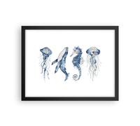 Poster 40x30cm Animali Marine Bambini Stampe Immagini Quadri Moderni Murale