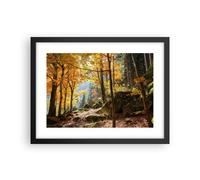 Poster 40x30cm Autunno montagna foresta natura Stampe Immagini Quadri Moderni