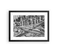 Poster 40x30cm Città grattacieli autostrada Stampe Immagini Quadri Moderni
