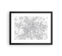 Poster 40x30cm Città mappa Berlino Stampe Immagini Quadri Moderni Murale