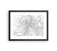 Poster 40x30cm Città Mappa Roma Stampe Immagini Quadri Moderni Murale