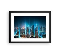 Poster 40x30cm città notte strada Stampe Immagini Quadri Moderni Murale