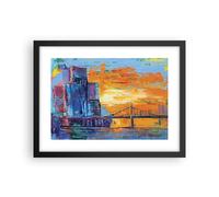 Poster 40x30cm Città Ponte Impasto Stampe Immagini Quadri Moderni Murale