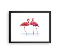 Poster 40x30cm Fenicotteri rosa coppia Stampe Immagini Quadri Moderni Murale