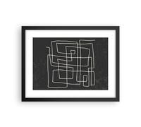 Poster 40x30cm In bianco e nero labirinto linea Stampe Immagini Quadri Moderni