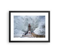 Poster 40x30cm Lanterna Mare Tempesta Stampe Immagini Quadri Moderni Murale