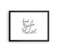 Poster 40x30cm Manoscritto Motto Credi Stampe Immagini Quadri Moderni Murale
