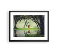 Poster 40x30cm Monaco foresta nebbia Stampe Immagini Quadri Moderni Murale