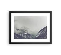 Poster 40x30cm Montagne foreste nebbia Stampe Immagini Quadri Moderni Murale