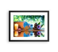 Poster 40x30cm Natura rilassamento spa candele Stampe Immagini Quadri Moderni