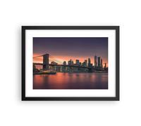 Poster 40x30cm New York ponte notte Stampe Immagini Quadri Moderni Murale