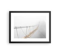 Poster 40x30cm Ponte Sospeso Nebbia Stampe Immagini Quadri Moderni Murale