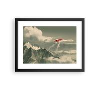 Poster 40x30cm Rosso aereo montagne Stampe Immagini Quadri Moderni Murale