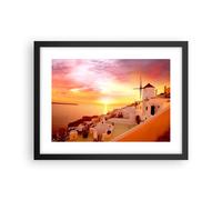 Poster 40x30cm Santorini Grecia vacanza Stampe Immagini Quadri Moderni Murale