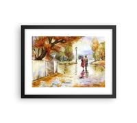 Poster 40x30cm Tempo pioggia autunno parco Stampe Immagini Quadri Moderni Murale