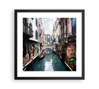 Poster 40x40cm Barca ponte turismo venezia Stampe Immagini Quadri Moderni Murale