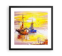 Poster 40x40cm Barche sole mare viaggi Stampe Immagini Quadri Moderni Murale