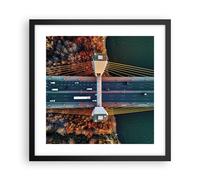 Poster 40x40cm Bridge Siekierkowski Varsavia Stampe Immagini Quadri Moderni