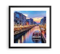 Poster 40x40cm Canale Grande Serata Stampe Immagini Quadri Moderni Murale