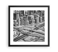 Poster 40x40cm Città grattacieli autostrada Stampe Immagini Quadri Moderni