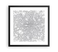 Poster 40x40cm Città mappa Londra Stampe Immagini Quadri Moderni Murale