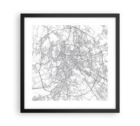 Poster 40x40cm Città Mappa Roma Stampe Immagini Quadri Moderni Murale