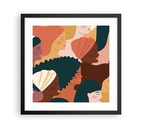 Poster 40x40cm Donne multiculturalismo moderno Stampe Immagini Quadri Moderni