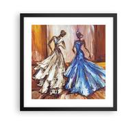Poster 40x40cm Donne vestiti olio Stampe Immagini Quadri Moderni Murale