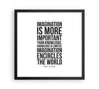 Poster 40x40cm Einstein Maxim Immaginazione Stampe Immagini Quadri Moderni