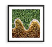 Poster 40x40cm Fotografia aerea modo foresta Stampe Immagini Quadri Moderni