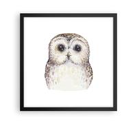 Poster 40x40cm Gufo Allocco Grafica Stampe Immagini Quadri Moderni Murale