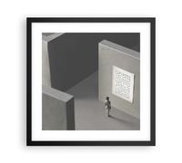 Poster 40x40cm Labirinto grigio perduto Stampe Immagini Quadri Moderni Murale