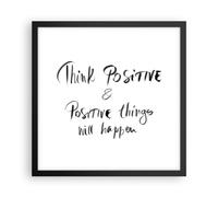Poster 40x40cm Motto pensiero positivo Stampe Immagini Quadri Moderni Murale