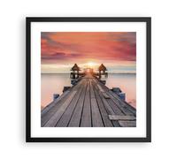 Poster 40x40cm Ponte legno passeggiata Stampe Immagini Quadri Moderni Murale