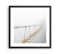 Poster 40x40cm Ponte Sospeso Nebbia Stampe Immagini Quadri Moderni Murale