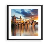 Poster 40x40cm Ponte storia fiume Stampe Immagini Quadri Moderni Murale