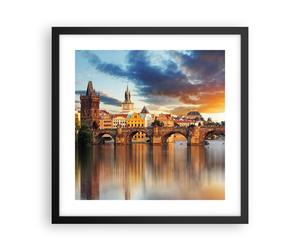 Poster 40x40cm Ponte storia fiume Stampe Immagini Quadri Moderni Murale