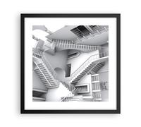 Poster 40x40cm Scienza illusione scale Stampe Immagini Quadri Moderni Murale