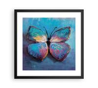 Poster 40x40cm Scritto a mano farfalla blu Stampe Immagini Quadri Moderni Murale