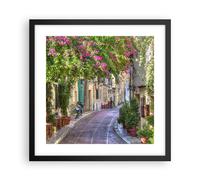 Poster 40x40cm Strada decorazione fiori grecia Stampe Immagini Quadri Moderni