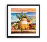 Poster 40x40cm Toscana formaggio frutta italia Stampe Immagini Quadri Moderni