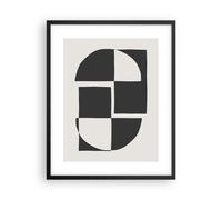 Poster da Parete Cornice Nera 40x50cm Astrazione Contrasto Figure Decorativi Stampa da Parete Decorazione Murale Wall Art Quadri Moderni Soggiorno Camera da Letto Cucina Immagini - P2BPA40x50-4495
