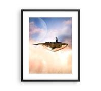 Poster 40x50cm Balena Donna Cielo Stampe Immagini Quadri Moderni Murale