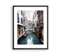 Poster 40x50cm Barca ponte turismo venezia Stampe Immagini Quadri Moderni Murale