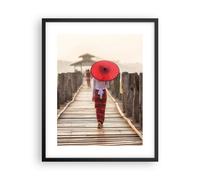 Poster 40x50cm Birmania ombrellone ponte Stampe Immagini Quadri Moderni Murale
