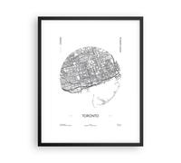 Poster 40x50cm Carta Geografica Toronto Canada Stampe Immagini Quadri Murale