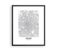 Poster 40x50cm Città mappa Londra Stampe Immagini Quadri Moderni Murale