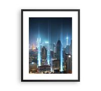 Poster 40x50cm città notte strada Stampe Immagini Quadri Moderni Murale